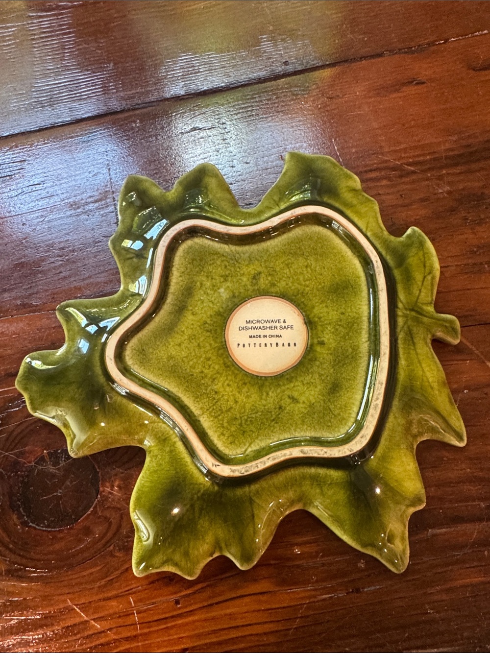 Pottery Barn 9 inch Harvest Leaf Plate - Picture 3 of 3